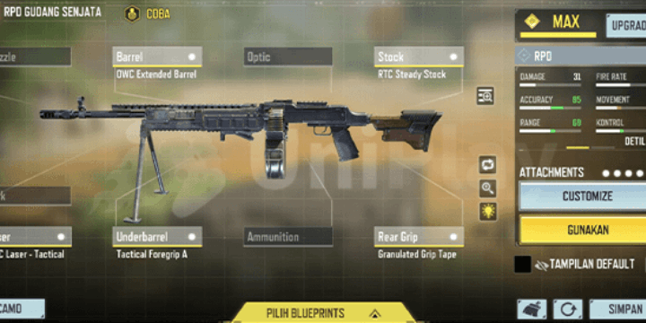 Mengenal Senjata RPD di Meta CODM 2026